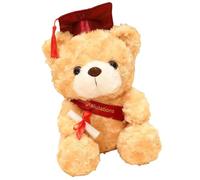 Generico Laurea in peluche con orsacchiotto di peluche | Orso di laurea ripieno con cappuccio nero,Simpatico orso bruno personalizzato, regali di laurea per lei, per lui, per il college, il liceo