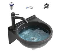 Generico Lavabo di piccole dimensioni da bagno,Lavabo Semircolare Per Lavaggio Mani - Lavello per doccia | Per Bagno Servizi Igienici Toeletta Cucina Lavanderia Ristorante Casa Bar Hotel