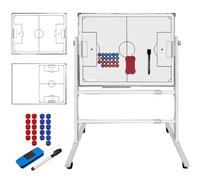Generico Lavagna a Doppia Faccia con Ruote, Gomma e pennarelli - Lavagna cancellabile a Secco per Calcio e Basket per analisi tattiche e Registrazione di strategie di Gioco (Basket)