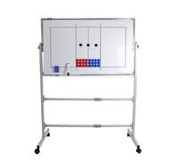 Generico Lavagna Bianca bifacciale Mobile, Lavagna cancellabile a Secco bifacciale per Allenamento e Preparazione Sportiva - Include Accessori magnetici, Lavagna Portatile, Ideale per Squadre e Allen