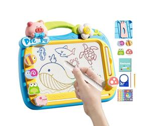 Genérico Lavagna magnetica per scarabocchiare, lavagna magnetica per | Blocco da disegno per bambini, con 2 penne, arte educativa, giocattoli multifunzionali per l'apprendimento