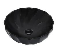 Generico Lavandino 46x17 cm in Ceramica Nero,Nero,11.2kg,143922