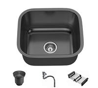 Generico Lavello da Cucina in Acciaio Inox Grigio Scuro Lavello da Cucina 40 x 38 cm Vasca in Acciaio Inox e Ideale per cucine Moderne Facile da Pulire Perfetto per la ristrutturazione della casa