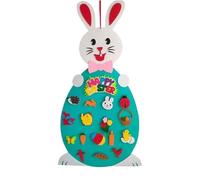 Generico Lavoretto con Coniglietto Pasquale in Feltro - Arazzi pasquali Set di Conigli in Feltro con Ornamenti | Set di Conigli in felltro Fai-da-Te di Pasqua per la casa, l'arredamento