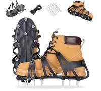 Generico Lawn Aerator Shoes, Aerating Spiked Shoes with Adjustable Straps, 11.81 Inches Heavy Duty Spike Sandals,for Grass Care Landscaping Patio Ground Cultivation Gardener (Nail L 4.5cm)