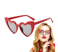 Generico Le donne amano gli occhiali da sole a forma - Occhiali da sole alla retrò oversize alla a forma di amore | Occhiali da colorati per feste, feste e vita quotidiana