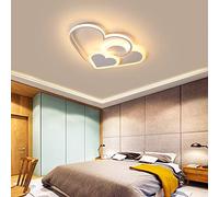Generico Le moderne plafoniere rosa hanno condotto le a forma di cuore for luci soffitto carine dello studio della camera da letto delle ragazze dei,Plafoniere da soffitto(Heart - White,Cold White)