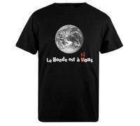 Generico Le Monde EST A Nous Maglietta Nera da Uomo con vestibilità Classica