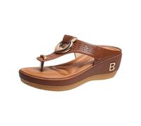 Generico Le zeppe da donna sono casual e le suole con plateau possono essere indossate sopra i sandali (Brown, 41)