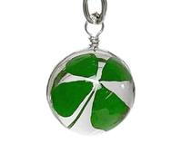 Generico Leaf Key Chain - Fortunate Four Leaf Clover Unique Charm Keyring