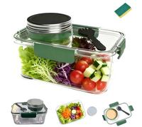 Generico Leakproof Jar Style Lunch Box,Large Salad Pod Jar with Hidden Dressing Container,Portable Meal Prep Container for Travel,Office,Lunch,Picnic (1)