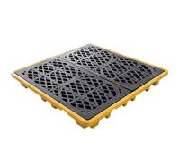 Generico Leakproof Oil Spill Containment Tray with Grates - Industrial Spill Control & Drum Storage Solution for Safe, Efficient Oil Management