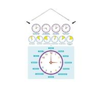 Generico Learning Clock, Dry Erase Telling Time Teaching Clock for Kids, Double-Sided Writable Practice Tool, Interactive Educational Aid, Fun Homeschool Supply for Classroom and Home Learning