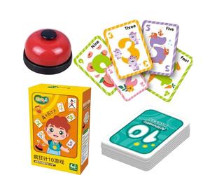 Genérico Learning Toys-Learnings |Counting Card Game Number Skills For Kids Special Graphic Symbols Compact and Portable S Educational Funny Reusable Learniing Puzzle with Bell