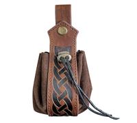 Generico Leather Drawstring Pouch, Vintage Coin Bag, 1.57x6.3 Inches, Handmade Retro Money Holder, Compact Soft Storage for Coins, Jewelry, Dice, Cosplay and Everyday Use (Multicolor)
