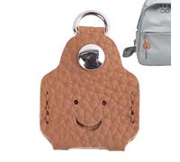 Generico Leather Key Protector - Home Key Cover - Smiling Face Pattern, For Men Homeowners Travelers Professionals Students Home Office Apartment Dorm Daily Commute Travel Shopping