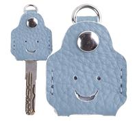 Generico Leather Key Protector - Home Key Cover - Smiling Face Pattern, For Men Homeowners Travelers Professionals Students Home Office Apartment Dorm Daily Commute Travel Shopping