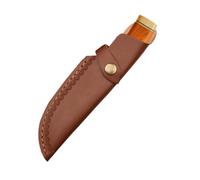 Generico Leather Knife Sheath for Belt - Folding Knife with Closure and
