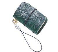 Generico Leather Pocket Notebook, 5x3cm Elegant Craftsmanship Small Notebook Journal 64 Pages, Simple To Carry Leather Pocket Journal Notebooks For Writing Women Men Work