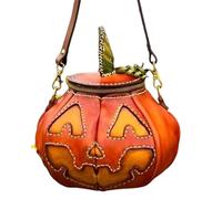 Generico Leather Pumpkin Purse for Women, Purely Handmade Leather Pumpkin Bag, Artisan Crafted Vintage Leathers Handbag (1pcs)