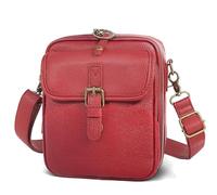 Generico Leather Small Purse Crossbody Shoulder, Comebybuys Vintage Mini Messenger Bag, Anti-Theft Zippers & Adjustable Strap (Red)