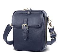 Generico Leather Small Purse Crossbody Shoulder, Comebybuys Vintage Mini Messenger Bag, Anti-Theft Zippers & Adjustable Strap (Purple)