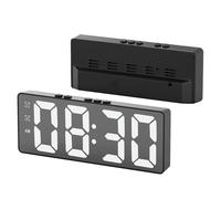 Generico LED Alarm Clock | Portable Mirror Surfaces Electronic Clocks with Battery Operated,LED Electric for Office Kitchen Living Room Bedroom