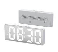 Generico LED Alarm Clock | Portable Mirror Surfaces Electronic Clocks with Battery Operated,LED Electric for Office Kitchen Living Room Bedroom