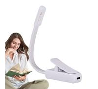 Generico LED Book Light, Rechargeable Clip Reading Lamp, 9.37x0.91x1.38 Inches Portable Adjustable Clamp-On Light, Warm and White Double Lighting Modes, Ideal for Bedtime, Camping, Travel, Study