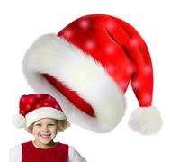 Genérico Led Christmas Hat - Lave, Santa Cappello, confortevole | Illuminazione colorata a LED, morbida e illuminazione natalizia Hât Classic сhristmas cosplay Haț сhristmas Farty Cappelli per adulti