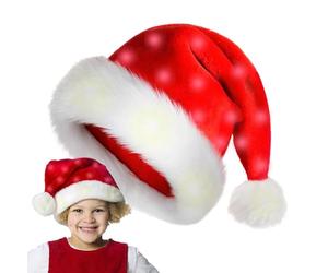 Genérico Led Christmas Hat - Lave, Santa Cappello, confortevole | Illuminazione colorata a LED, morbida e illuminazione natalizia Hât Classic сhristmas cosplay Haț сhristmas Farty Cappelli per adulti