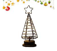 Generico LED Christmas Tree Ornament Light - Metal Desktop Holiday Decoration | Battery-Powered Night Lamp for Bedroom, Living Room, Study, Patio & Party Decor