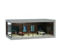Generico Led Display Cabinet - Model Car Display Case, Scale Model Displays Container Realistic Parking Lot, Dustproof Car Displays Case | Stackable Vehicle Toy Organizer With Light For Collector