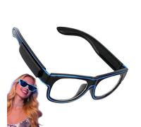 Generico LED Glasses Party, Light Up Sunglasses, Flashing Luminous Eyewear, 6.3x2.05 Inches, Fun Costume Accessory Design for Dance Cosplay Pool Birthday Halloween Festival Kids Adults Use