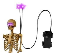 Generico LED Glowing Eyes,Halloween Light Up Skull Decor with Timer,Spooky