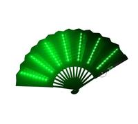 Generico LED Handheld Fan - Large Folding Light-Up Fan With Battery, Disco Carnival Party Fans, Stage Performance Prop, Multipurpose Festival Folding Fans For Raves, Belly Dancing