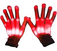 Generico LED illuminare i guanti, scheletro LED illuminare la mano multicolore lampeggiante luci delle dita luci delle dita per la festa