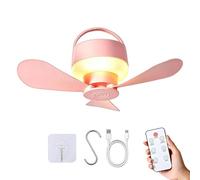 Generico LED Lamp With Remote Control | Camping Ceiling Fan Rechargeable