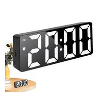 Generico Led Mirror Desk Clock, Large Digital Display with Date and Temperature, Modern Table Clock with Luminous Screen for Bedroom, Office, Living Room Decor 6.29x2.36x1.06 Inches