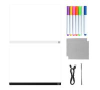Generico LED Note Board - 7 Colors Dry Erase for Kids | Touch Control Light Up Drawing with Bright Color Options & Smooth Writable Design for Night, Dark Rooms, Offices and School