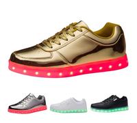 Generico LED Scarpe da Ginnastica Alte Luminose per Donna e Uomo Unisex - Scarpe con luci Lampeggianti Ricaricabili USB,Coppia di Scarpe da Ginnastica con Luci a LED Scarpe Sportive Leggere