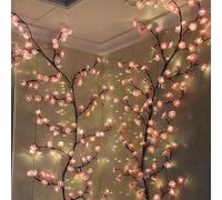 Generico LED Tree Branch Lights - Pink Flower Vine | PVC Material, 120cm/180cm Sizes, 8 Lighting Modes, Indoor Wall Decor, Bedroom Window Door Accent, Christmas Wedding