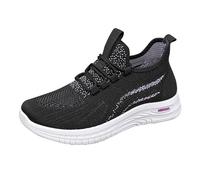 Generico Leggero Eleganti Scarpe da Corsa Scarpe Sportive da Donna,Primavera Estate E Autunno,Leggere,Traspiranti E Comode,in Rete,per età Media Anziana,Sportive Donna (Black,38)