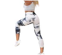 Generico Leggings 3D Anticellulite da Donna con Stampa, Pantaloni Lunghi da Yoga a Vita Alta Push-up Opachi, Leggings Sportivi Slim Fit Effetto Traspirante, Nero, Taglie S-3XL