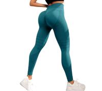 Generico Leggings 3D Anticellulite Leggins Sportivi Senza Cuciture Leggings Compressione 3D Push up Scrunch Controllo della Pancia Donna Pantaloni Yoga a Vita Alta per Allenamento e Tempo Libero