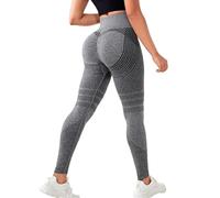Generico Leggings 3D Anticellulite Leggins Sportivi Senza Cuciture Leggings Compressione 3D Push up Scrunch Controllo della Pancia Donna Pantaloni Yoga a Vita Alta per Allenamento e Tempo Libero
