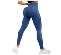 Generico Leggings 3D Anticellulite Leggins Sportivi Senza Cuciture Leggings Compressione 3D Push up Scrunch Controllo della Pancia Donna Pantaloni Yoga a Vita Alta per Allenamento e Tempo Libero