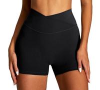 Generico Leggings Corti da Donna a Compressione 3D Anti Cellulite Scrunch Butt Pantaloni Sportivi opacici, Push up a Vita Alta, Leggings Corti Senza Cuciture, Pantaloncini Sportivi per Running Yoga