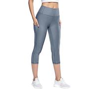 Generico Leggings Estiva 3D Anticellulite Donna Leggins 3D Anticellulite 3/4 Donna Collant 3/4 Sportivi Drenanti A Compressione Graduata Push Up Pantaloni da Palestra per Yoga Fitness E Pilates