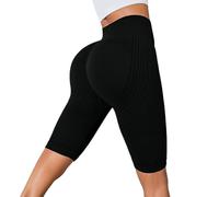 Generico Leggins 3D Anticellulite Donna,Push Up Sculpture Lipedema a Compressione Controllo Graduata Estivi Anti Cellulite Leggins Corti Donna Sportivo Vita Alta Senza Cuciture Fitness Yoga